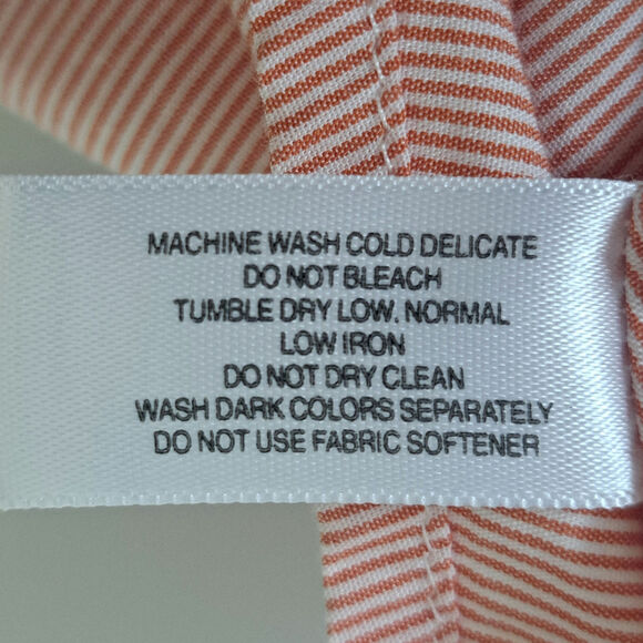 Cutter&Buck Miami Dolphins Long Sleeve Button Up Women's Shirt Orange White NFL - Picture 7 of 8